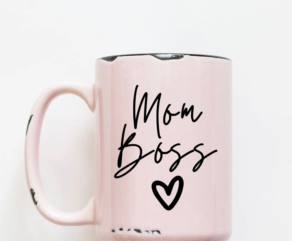 Rustic Mug | Mom Boss | The BUCK-it Boutique