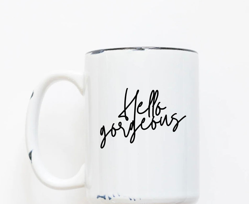 Rustic Mug | Hello | The BUCK-it Boutique