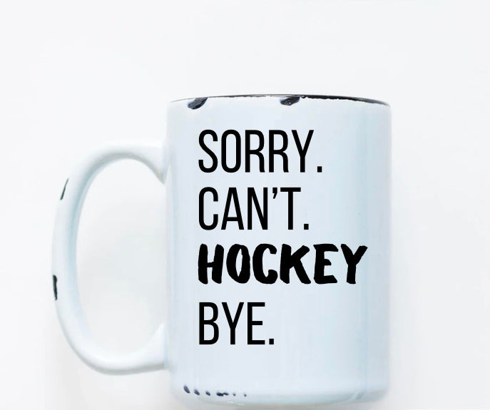 Rustic Mug | Hockey  | The BUCK-it Boutique