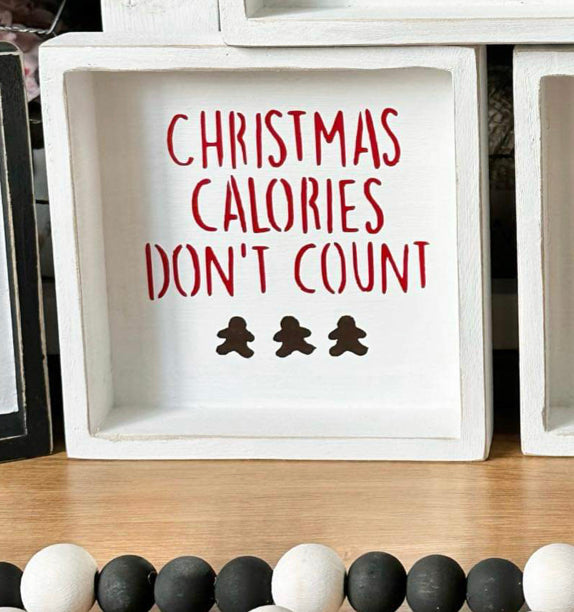 Wooden Sign | Christmas Calories  | The BUCK-it Boutique