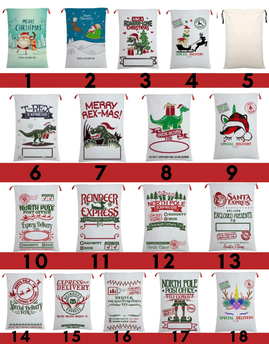 Christmas | Custom Santa Sack | The BUCK-it Boutique