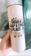 Tumbler | Grab A Map  | The BUCK-it Boutique