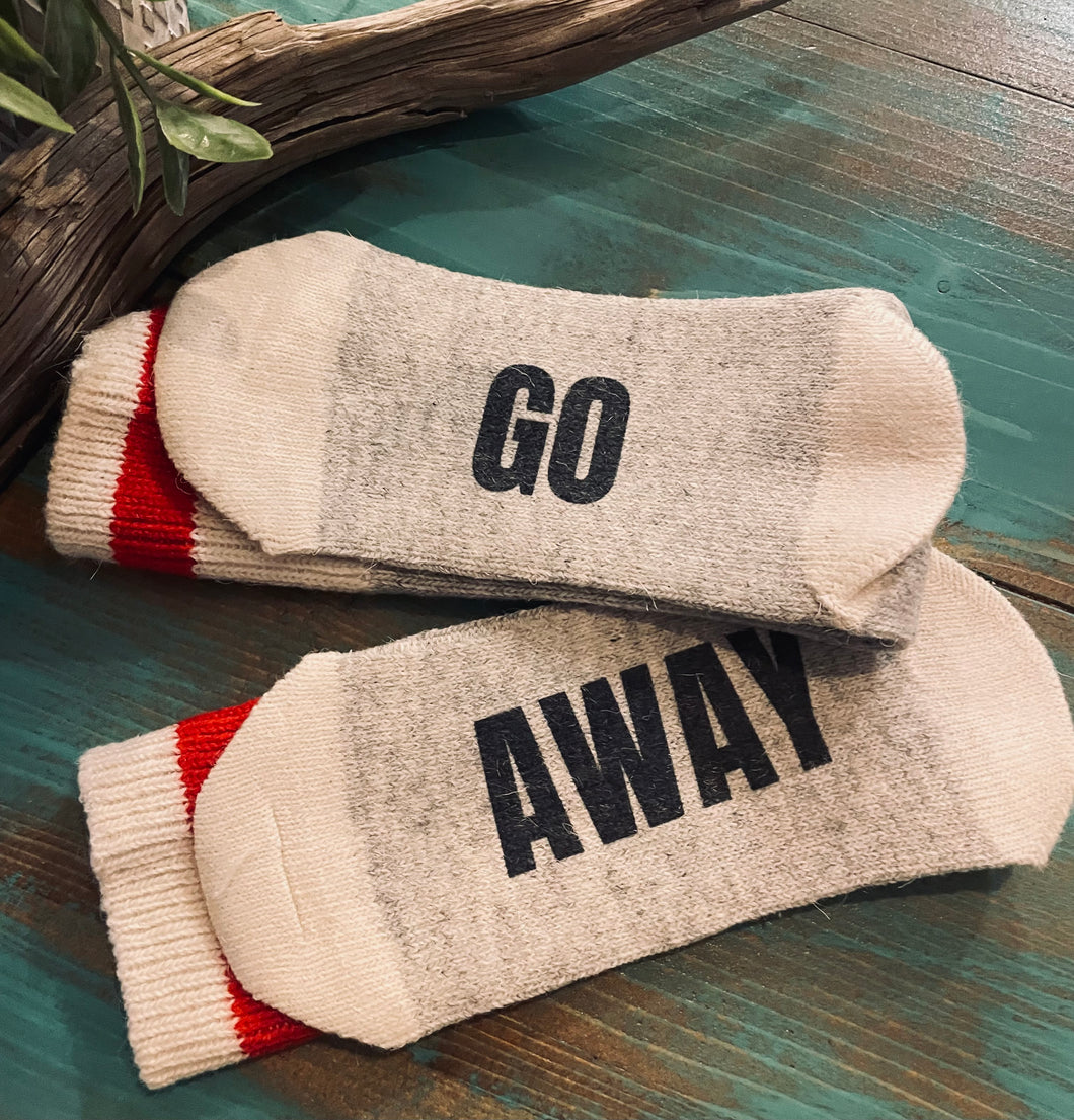 Cozy Sock | Go Away | The BUCK-it Boutique