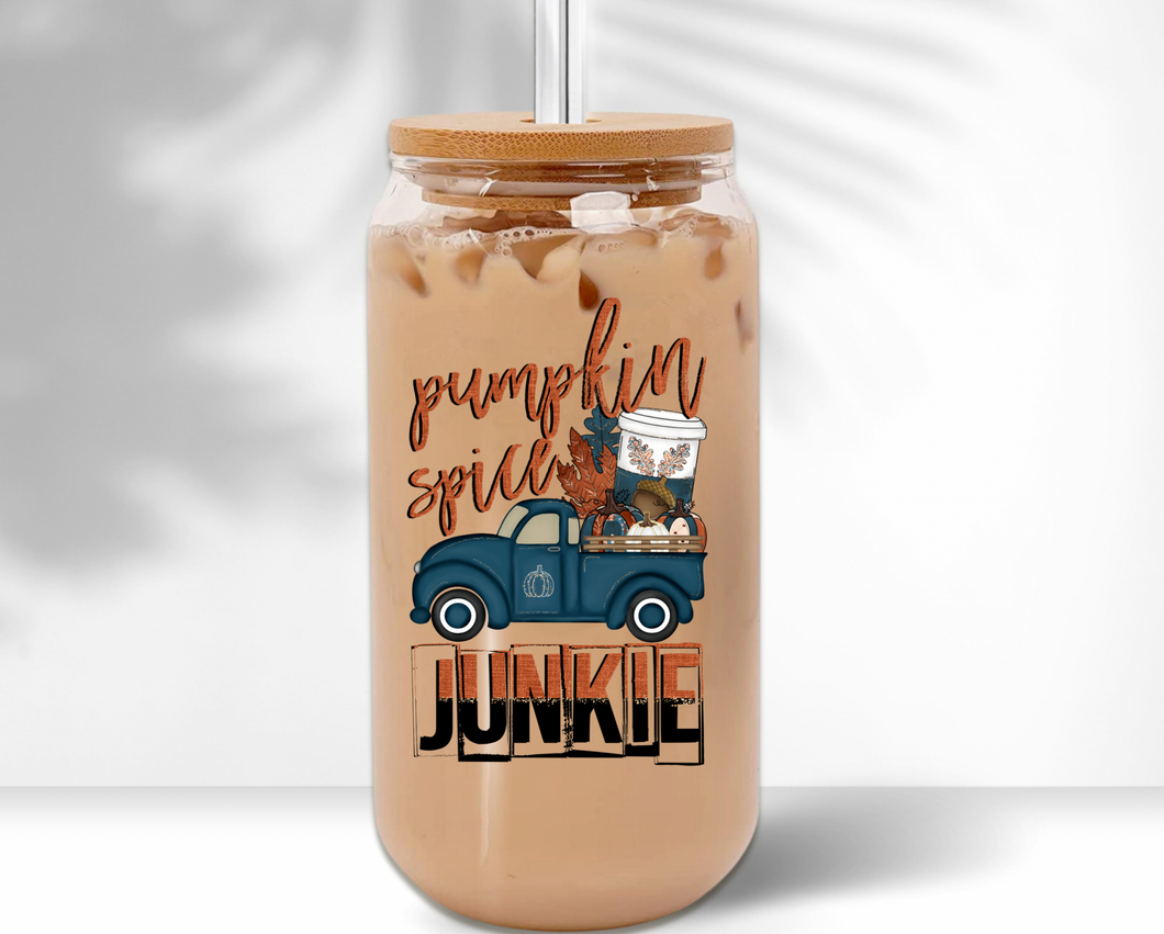 Glass Tumbler | Pumpkin Junkie | The BUCK-it Boutique