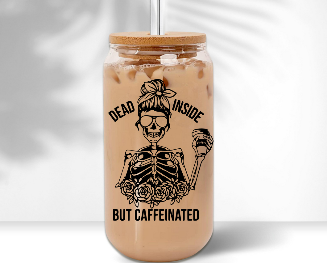 Glass Tumbler | Dead Inside | The BUCK-it Boutique