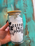 Glass Tumbler | Coffee & Plants | The BUCK-it Boutique